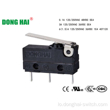 Dustproof Subminiature Micro Switch ສໍາລັບເຄື່ອງໃຊ້ໃນເຮືອນ